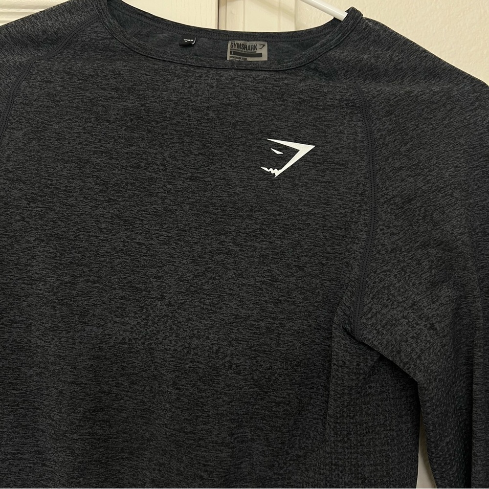 Gymshark Gray Solid Basic Athletic Active Long Sl… - image 3